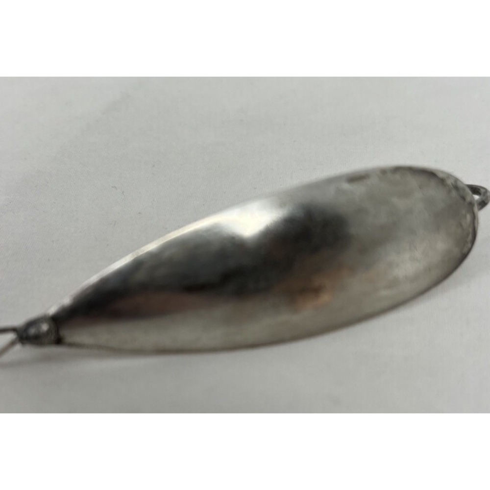Vintage Johnson Silver Minnow Spoon Lure Pat 8-22-26‎ Weedless Fishing 2.5"